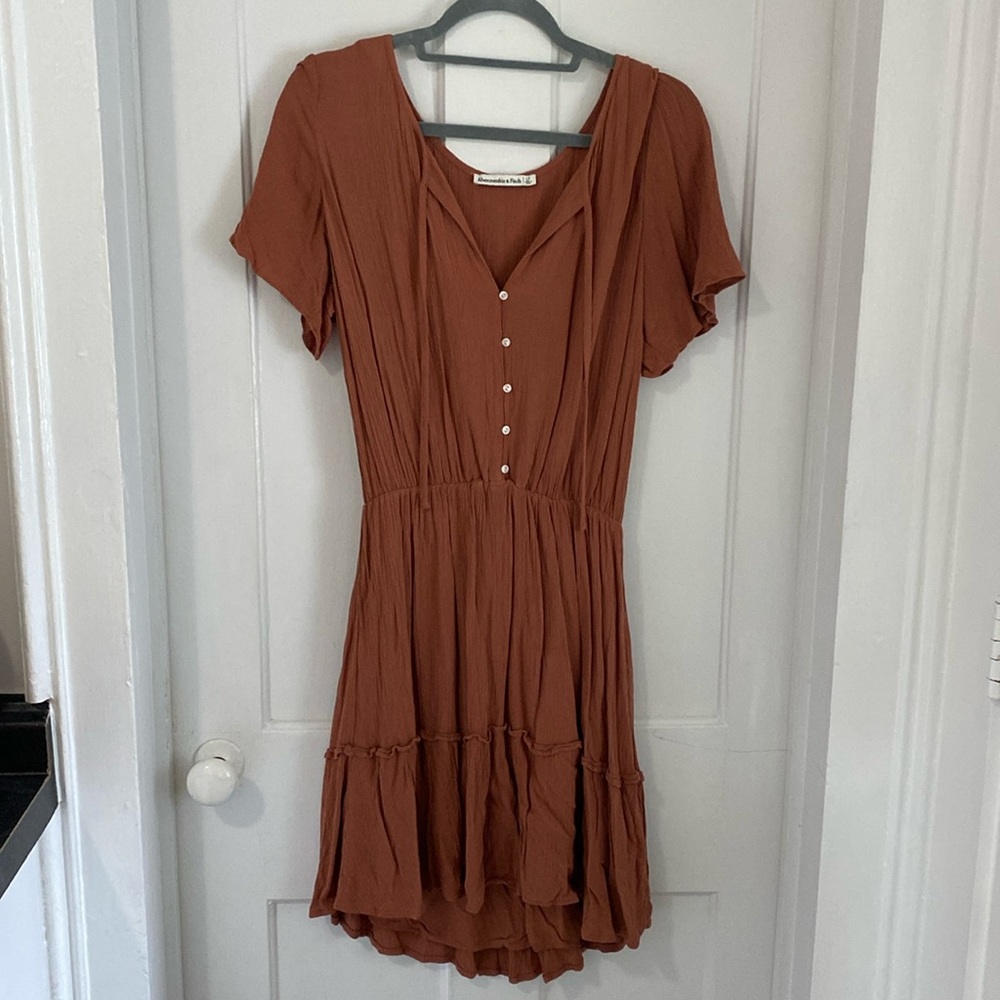 Abercrombie & Fitch Easy Waist Tiered Mini Dress